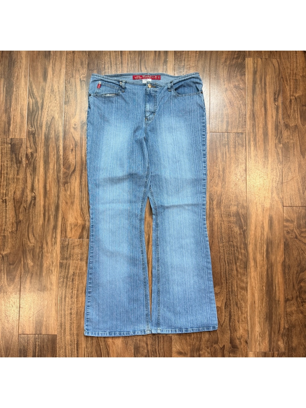 Vintage Y2K Mudd Bootcut Jeans Flare Leg Low Rise Denim Blue Size 17